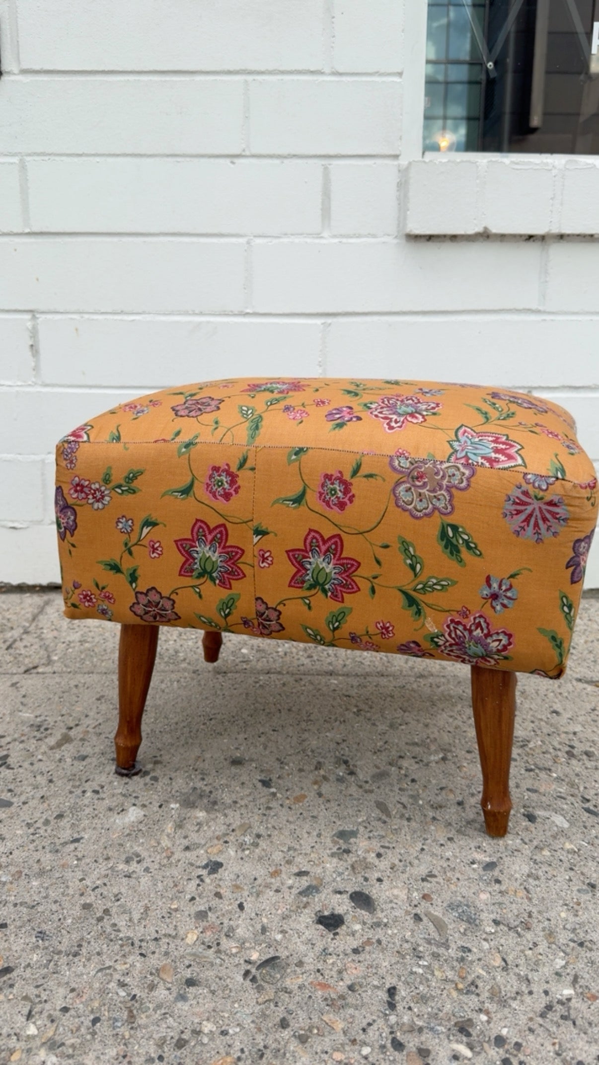 Vintage Upholstered Footstool