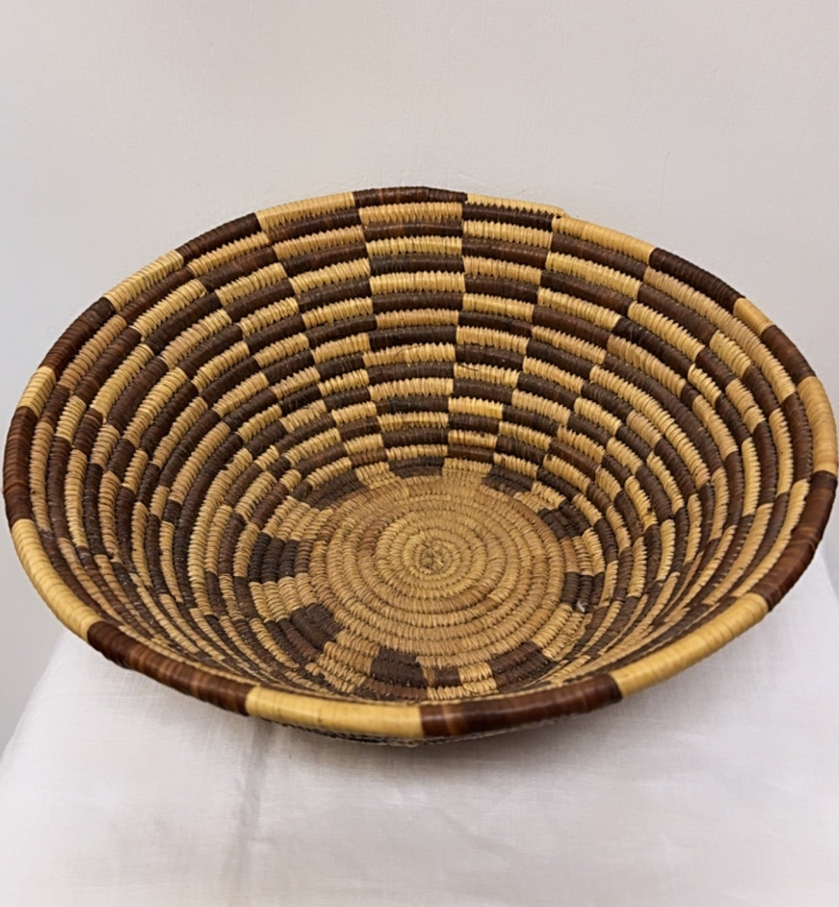 Native American Handwoven Coil Basket