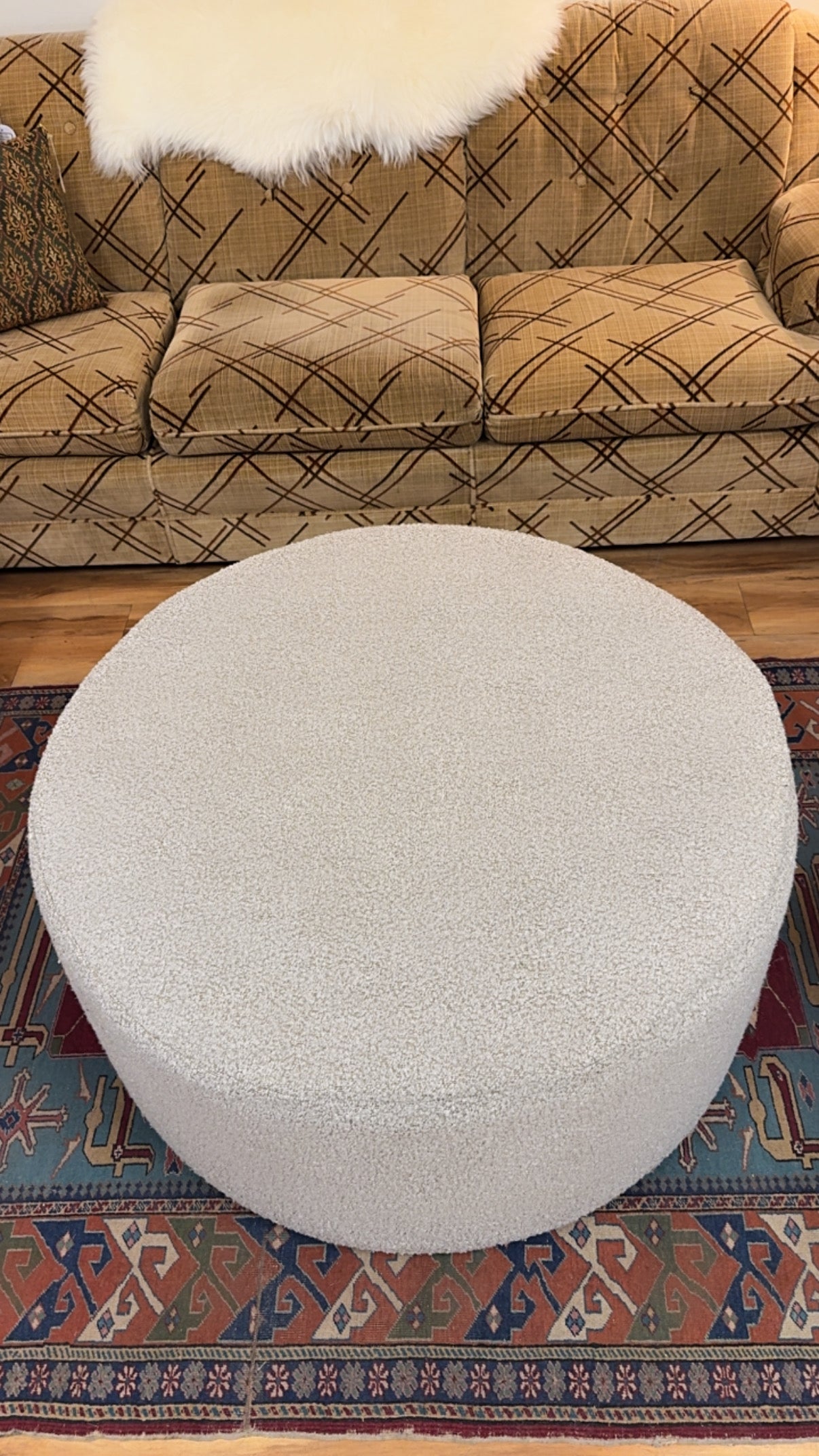 Large Leather Ottoman