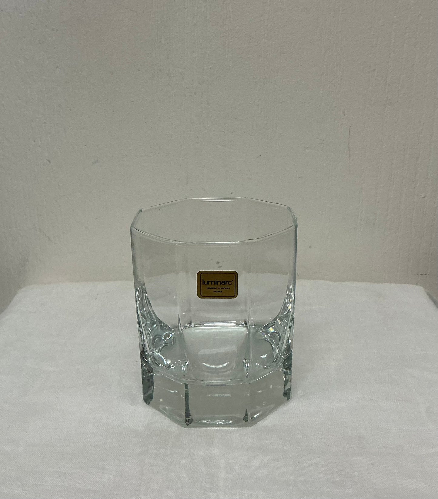 80s Luminarc Octime Whisky Glasses with Glass Stir Sticks