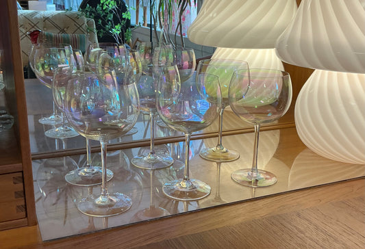 70s Clear Bubble Iridescent Glassware