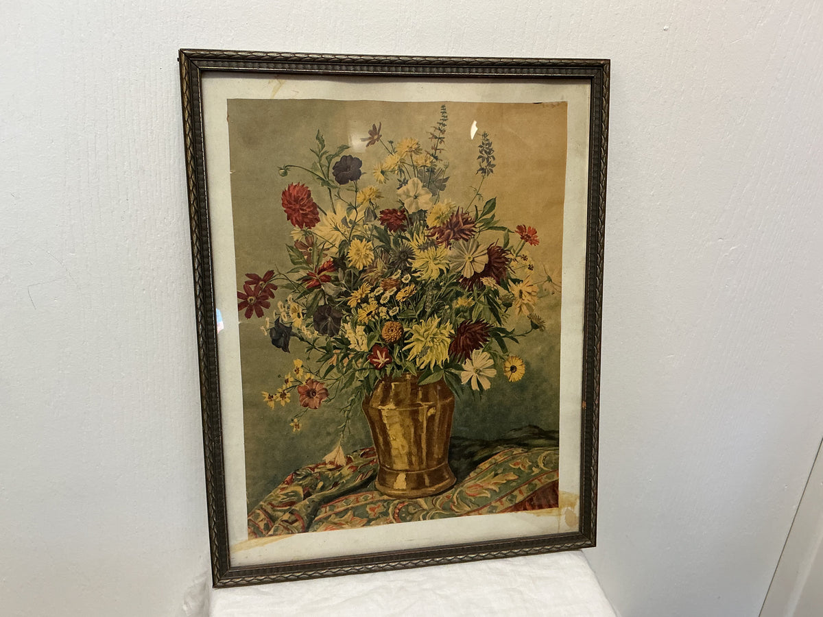 Vintage Floral Framed Art