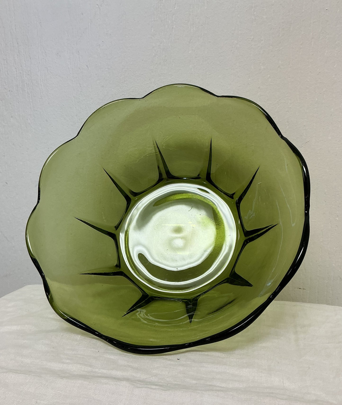 Avocado Green Glass Bowl