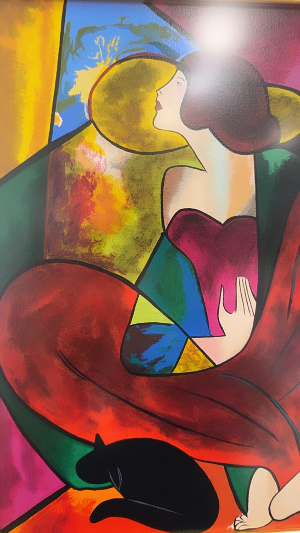 Woman with Cat™ by Linda LeKinf (1995)
Framed and Signed