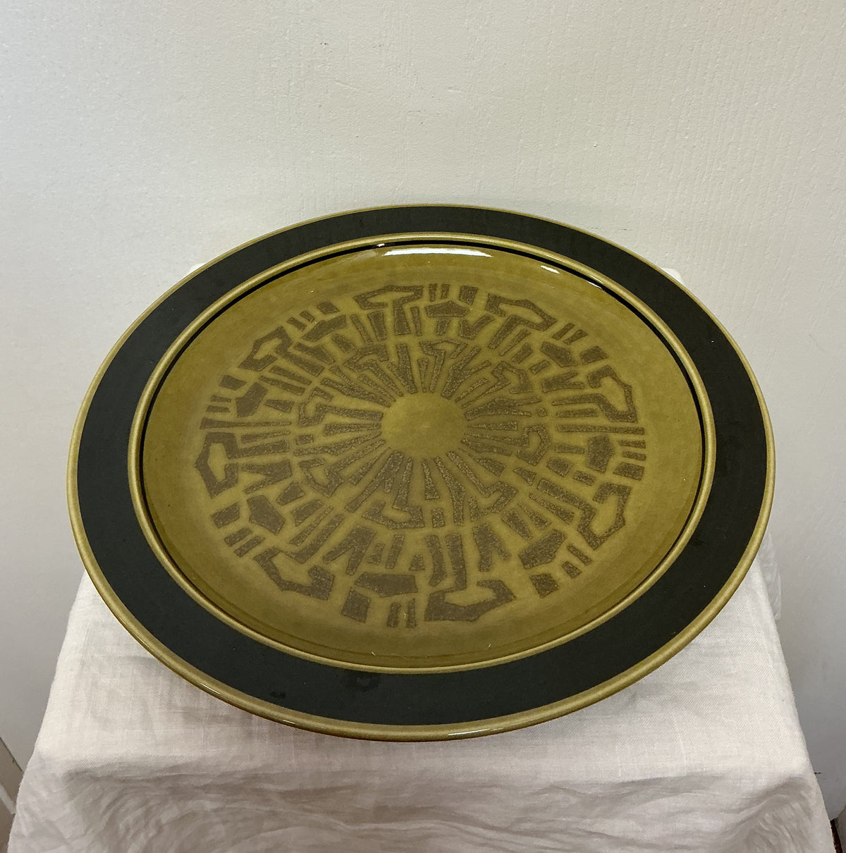 Vintage Stoneware Dinner Plate