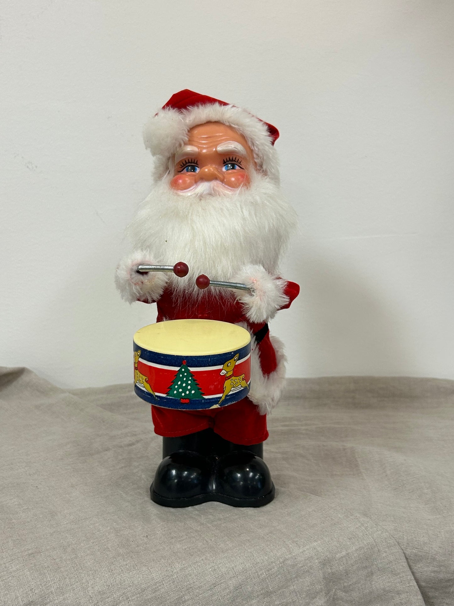 Vintage Collectable Drumming Santa