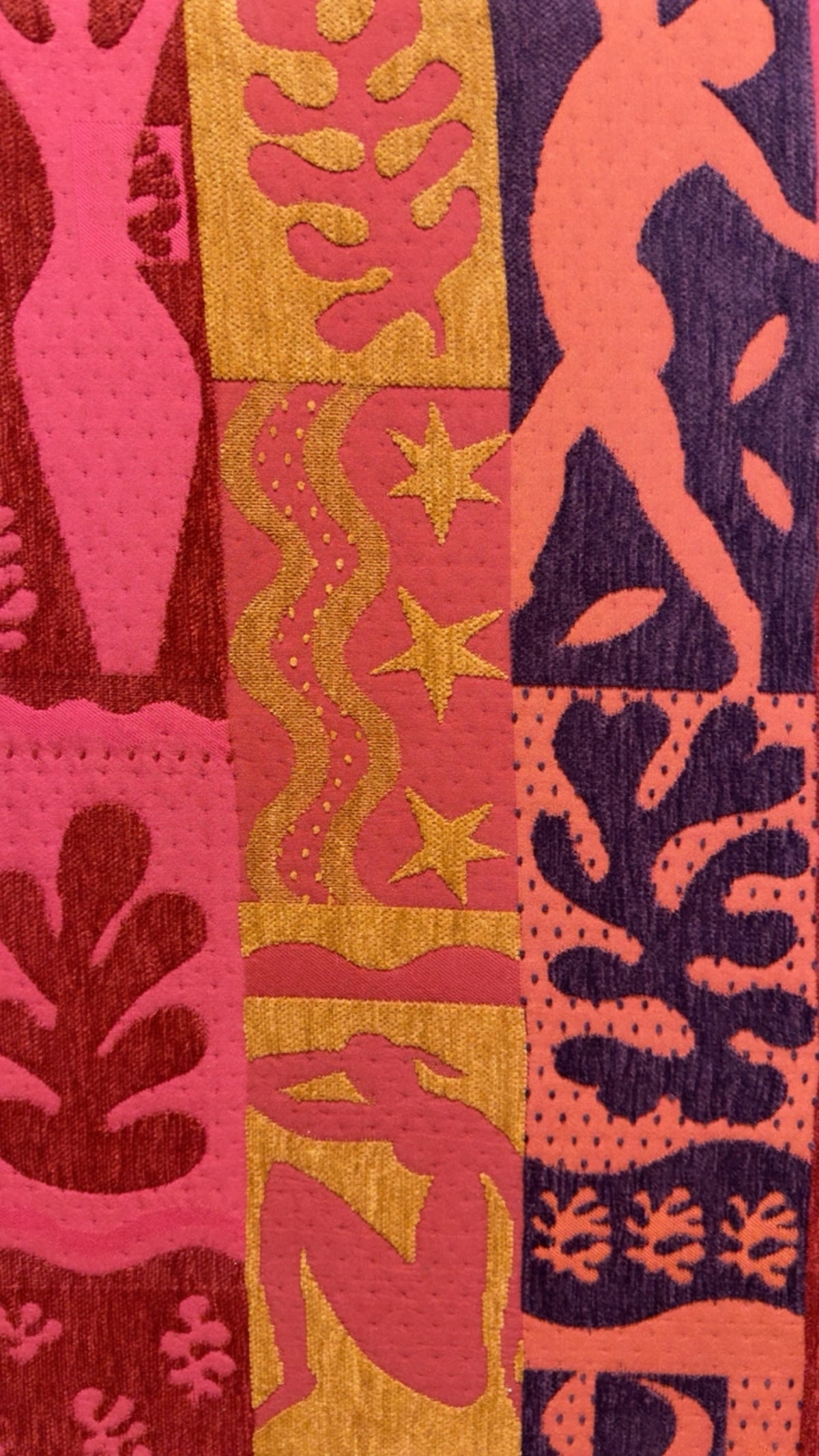 MODERNIST ABSTRACT WOVEN TEXTILE UPHOLSTERED WALL ART