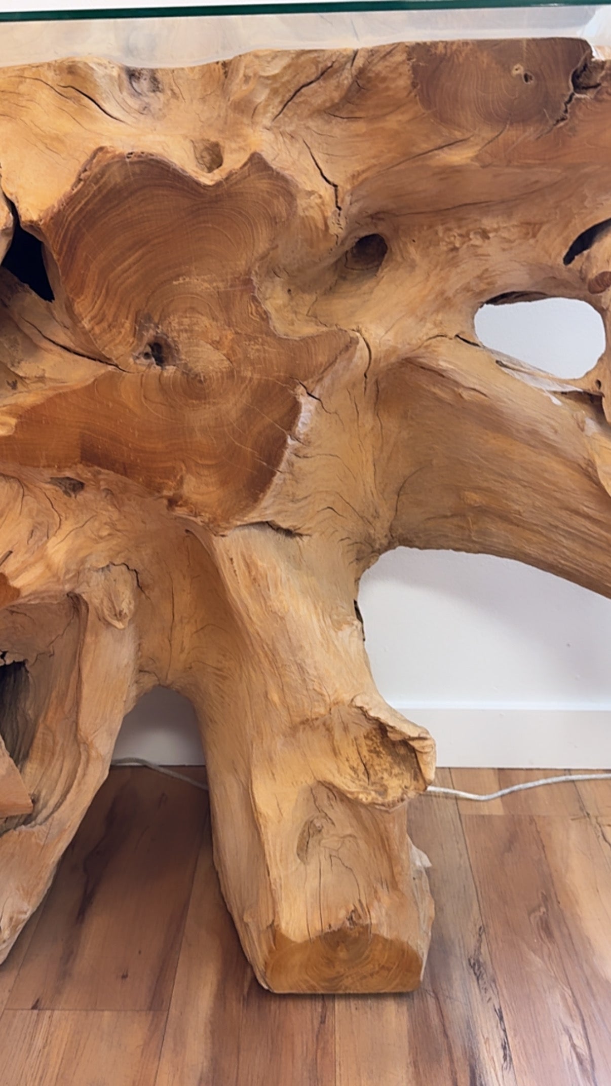 INDONESIAN ROOT WOOD CONSOLE TABLE