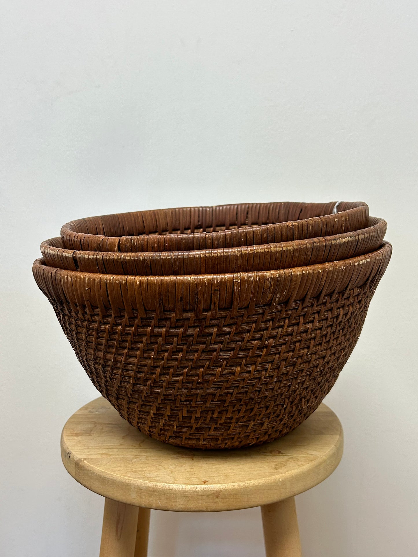 Vintage Brown Woven Baskets