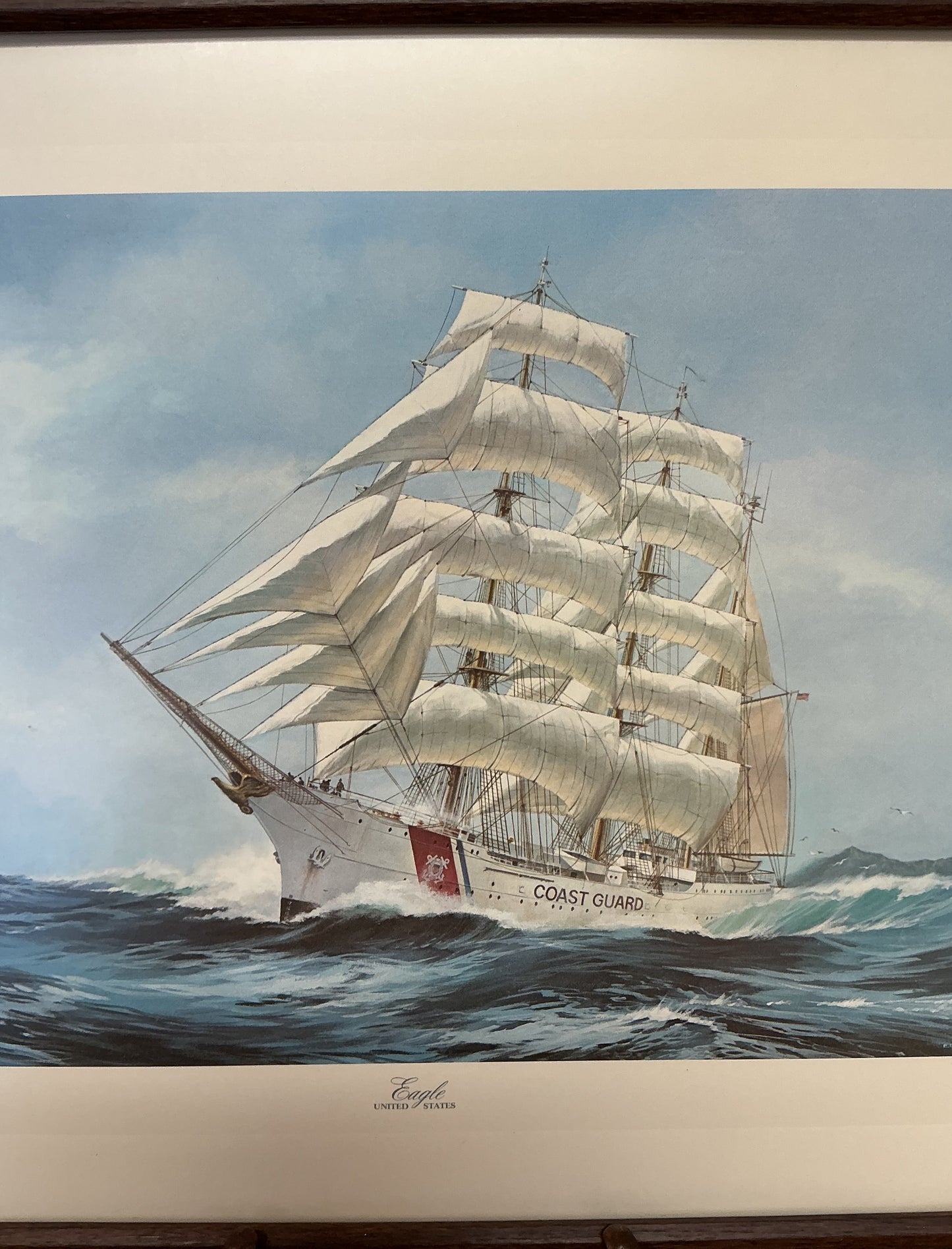 Vintage “Sailing Eagle” Ship Print