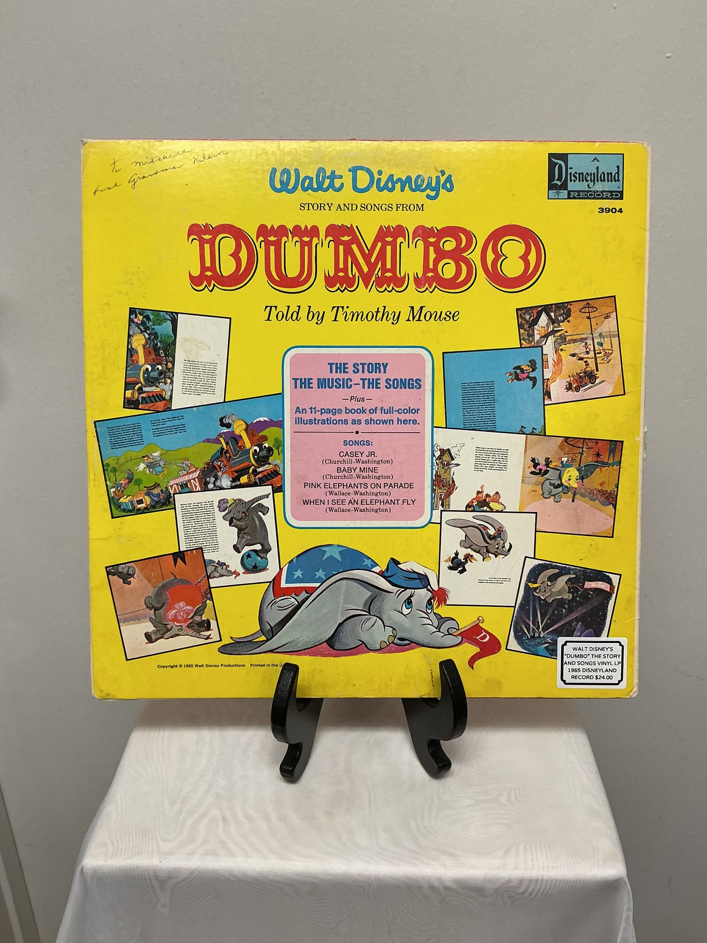 Dumbo Illustrated Book and Vinyl Record