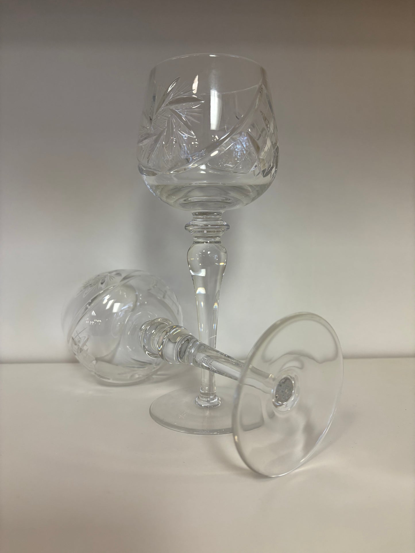 Vintage Pinwheel Wine Glasses