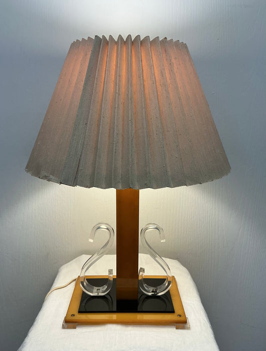 Rare MCM Lucite Table Lamp – Circa 1960s
