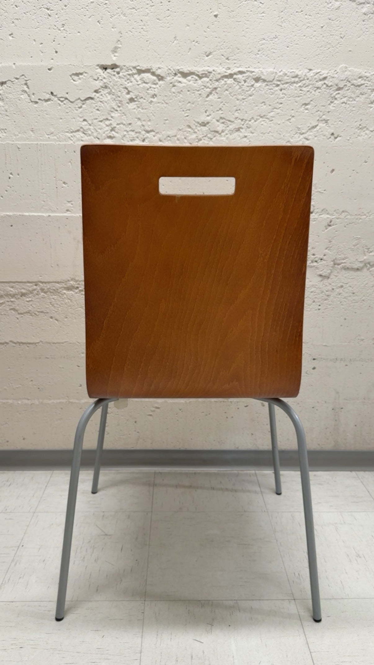 Bentwood Teak-Finish Stacking Chairs – Set of 4