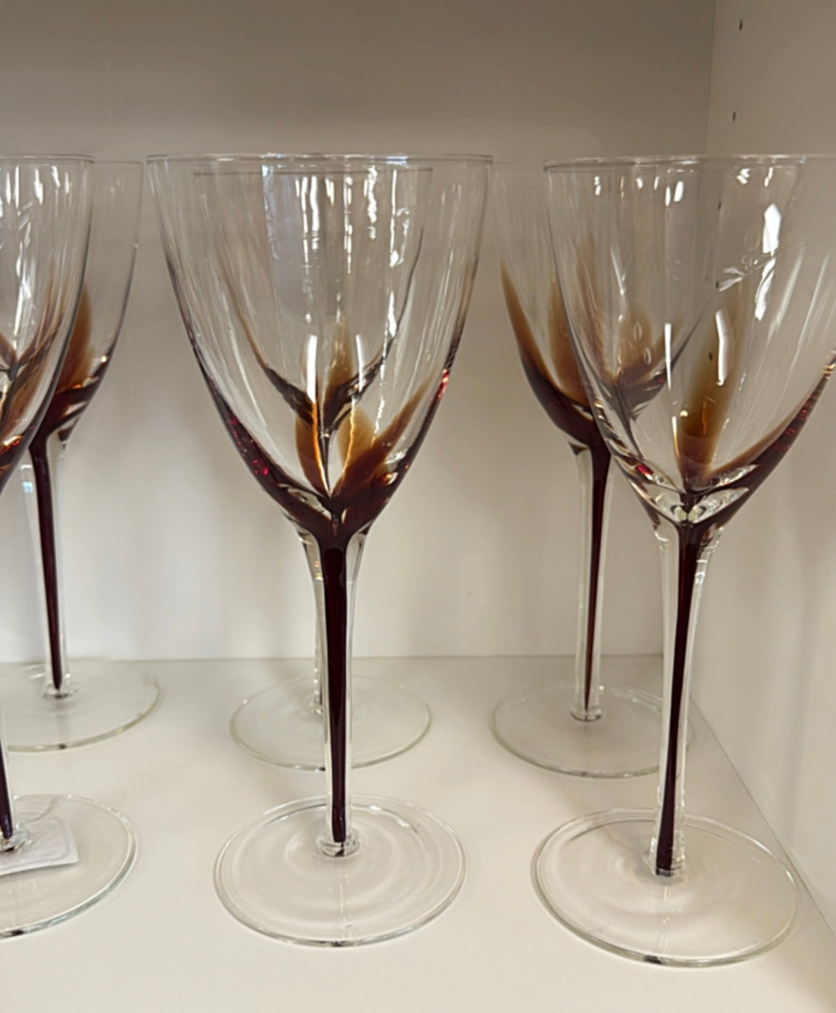 Blown Glass Wine Glasses