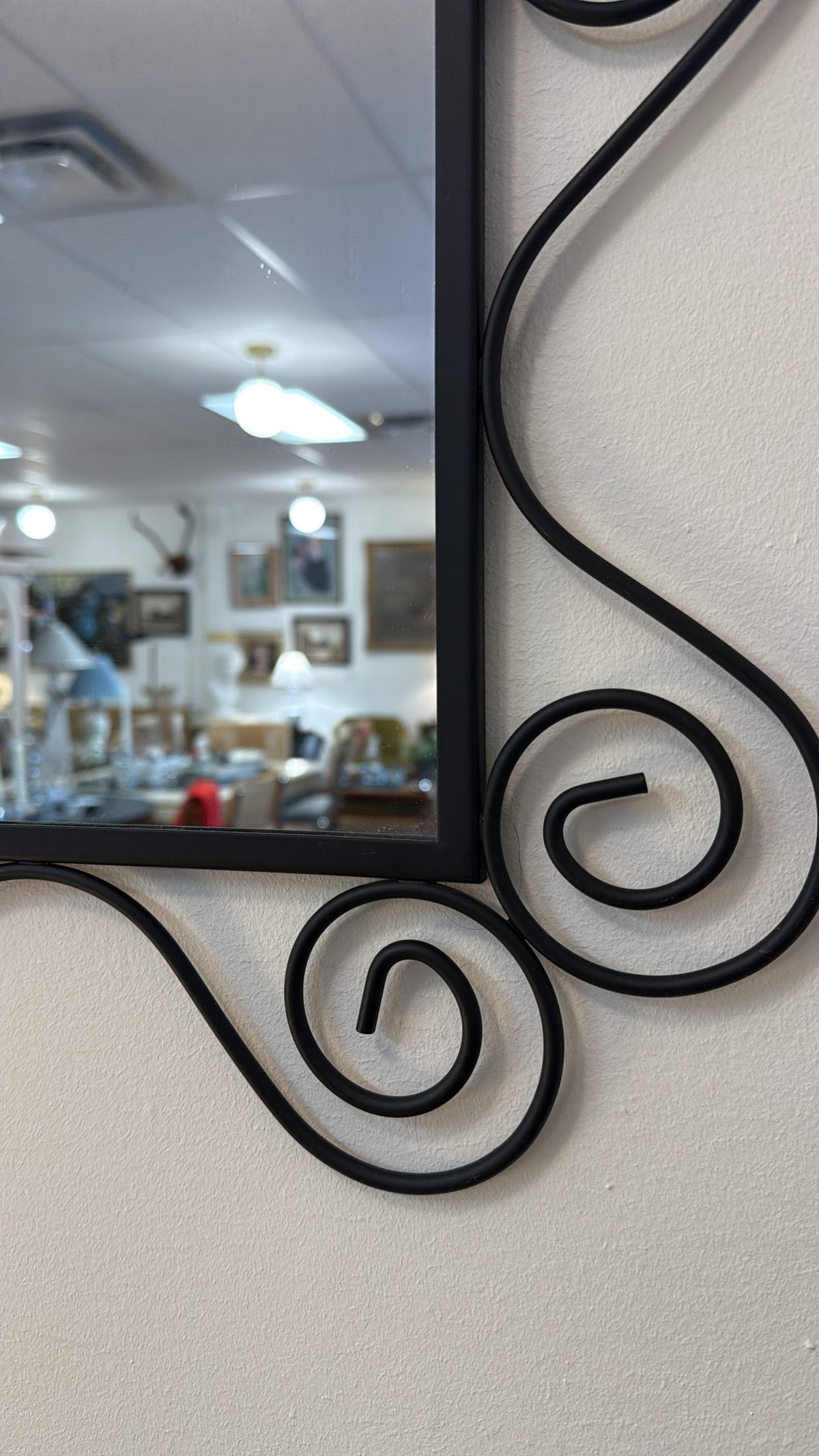 Swirl Wrought Iron Mirror
