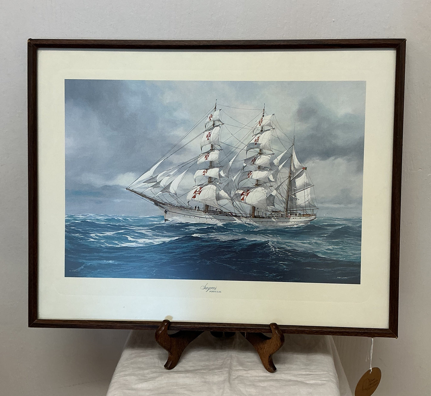 Vintage “Sagres” Signed Ship Print
