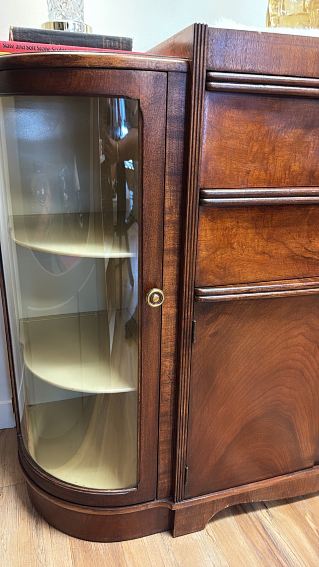 Jasper Cabinets Walnut Curio Cabinet