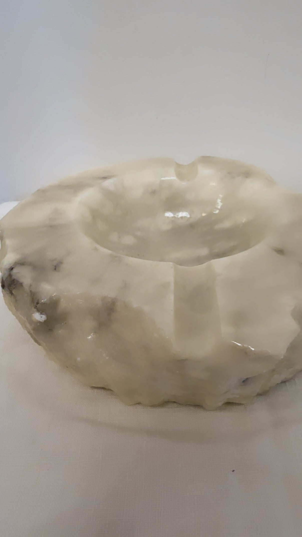 Italian Alabaster Hand-Carved Ashtray