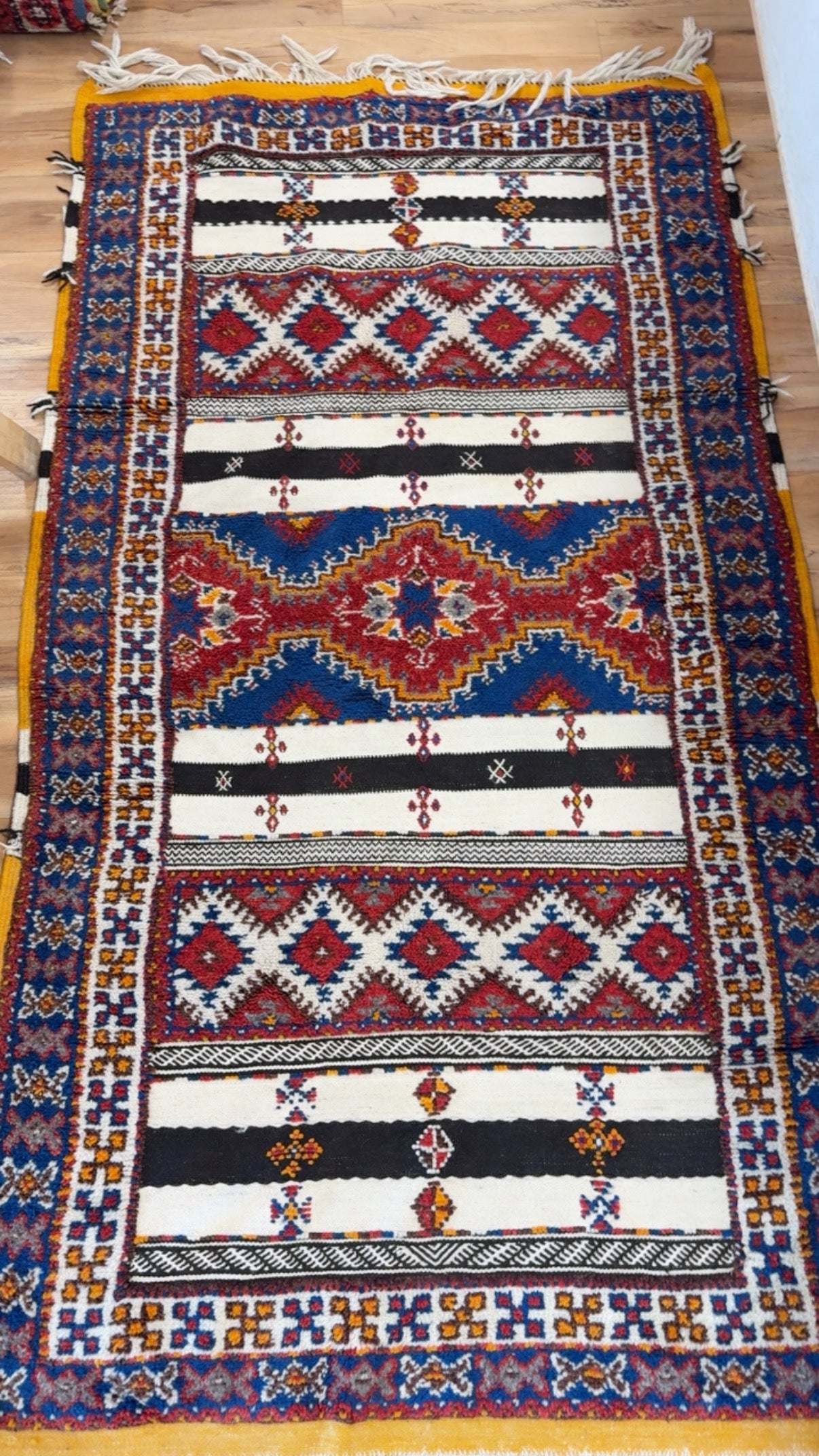 MOROCCAN KILIM WOOL FLAT WEAVE RUG
