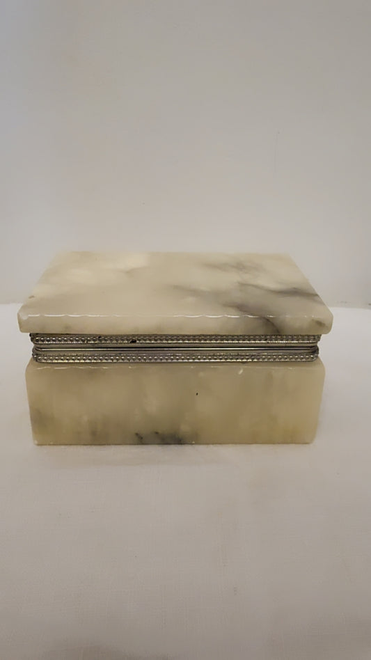 Italian Alabaster Marble Trinket Box