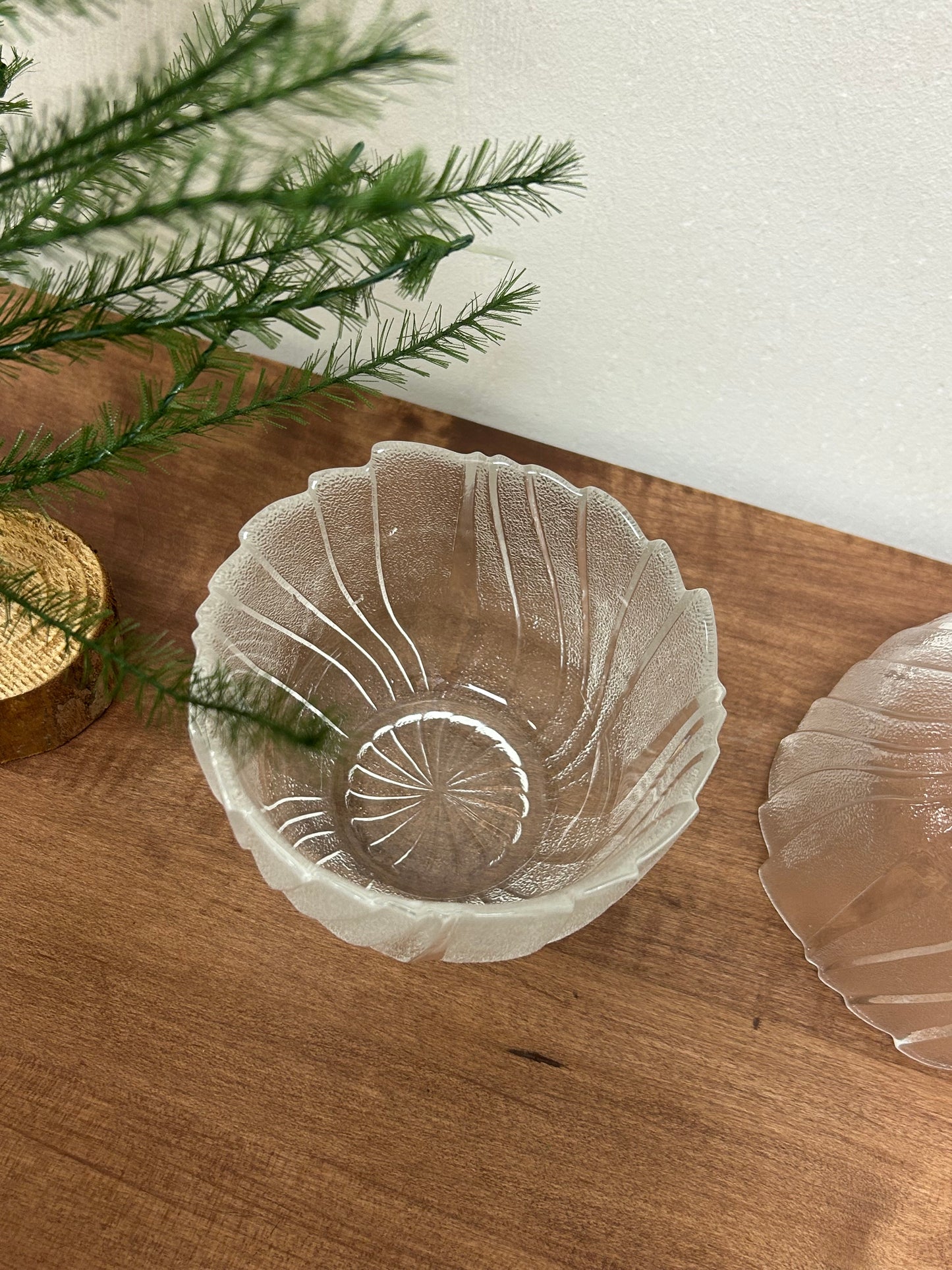 Vintage Frosted Glass Bowls