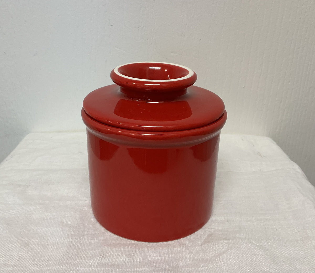 Vintage Red Ceramic Butter Bell