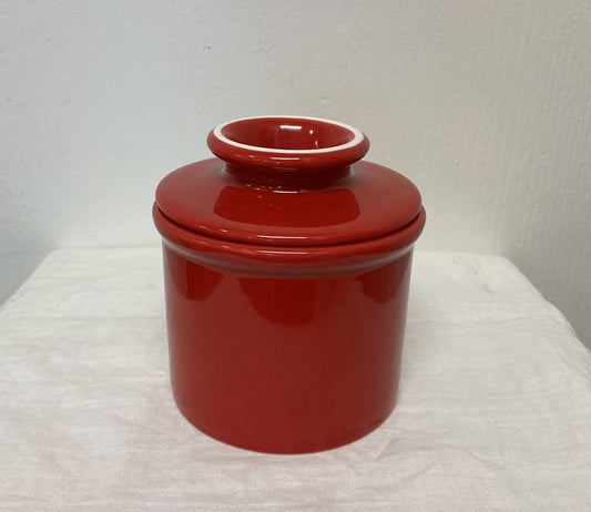 Vintage Red Ceramic Butter Bell