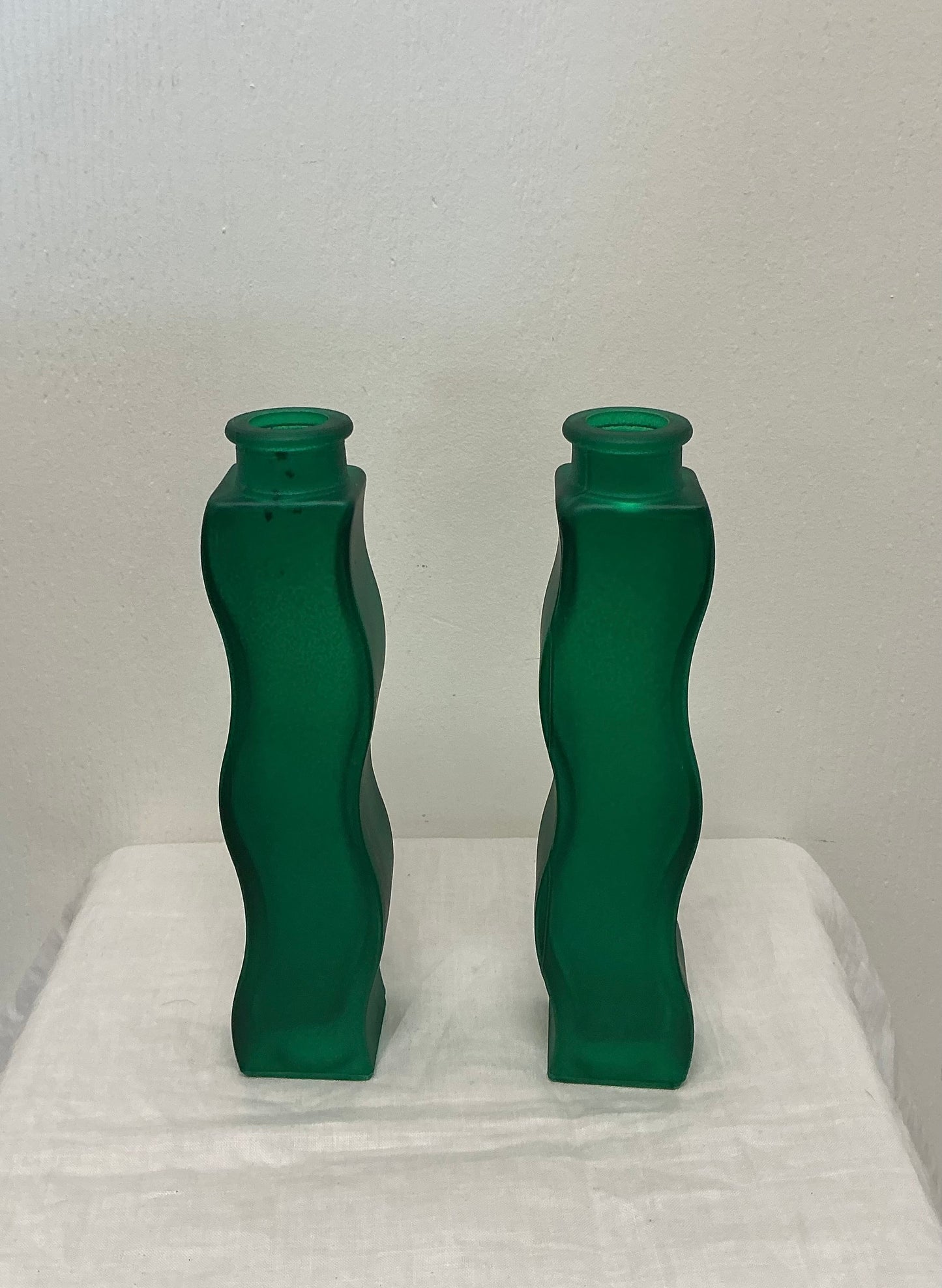 Wavy Green Vases