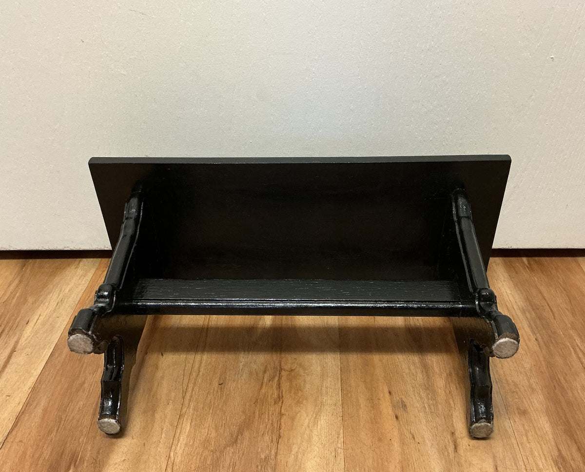Vintage Black Wooden Stool