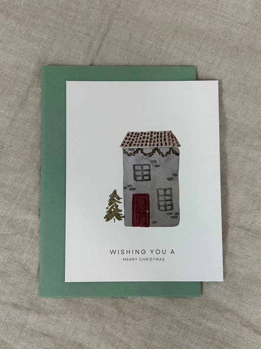 Christmas Card With House