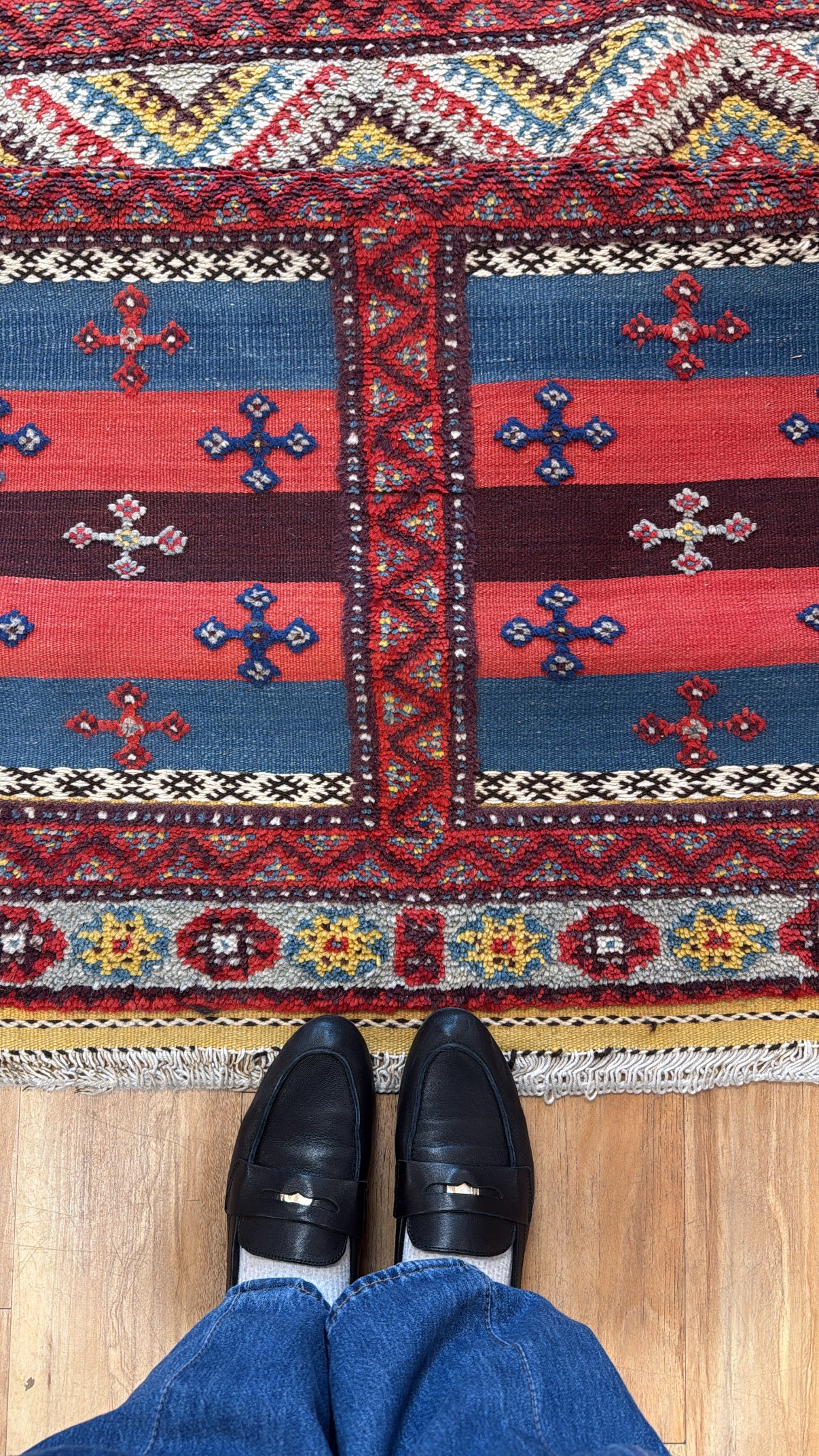 Vintage Caucasian Tribal Rug