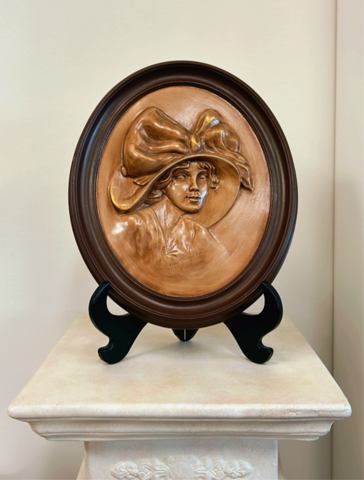 1910 Erma Gilliland Duncan Plaque Chalk Ware