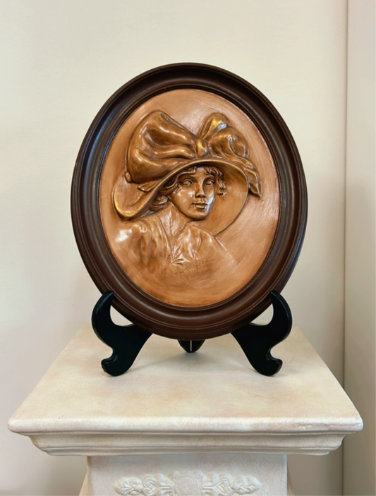 1910 Erma Gilliland Duncan Plaque Chalk Ware