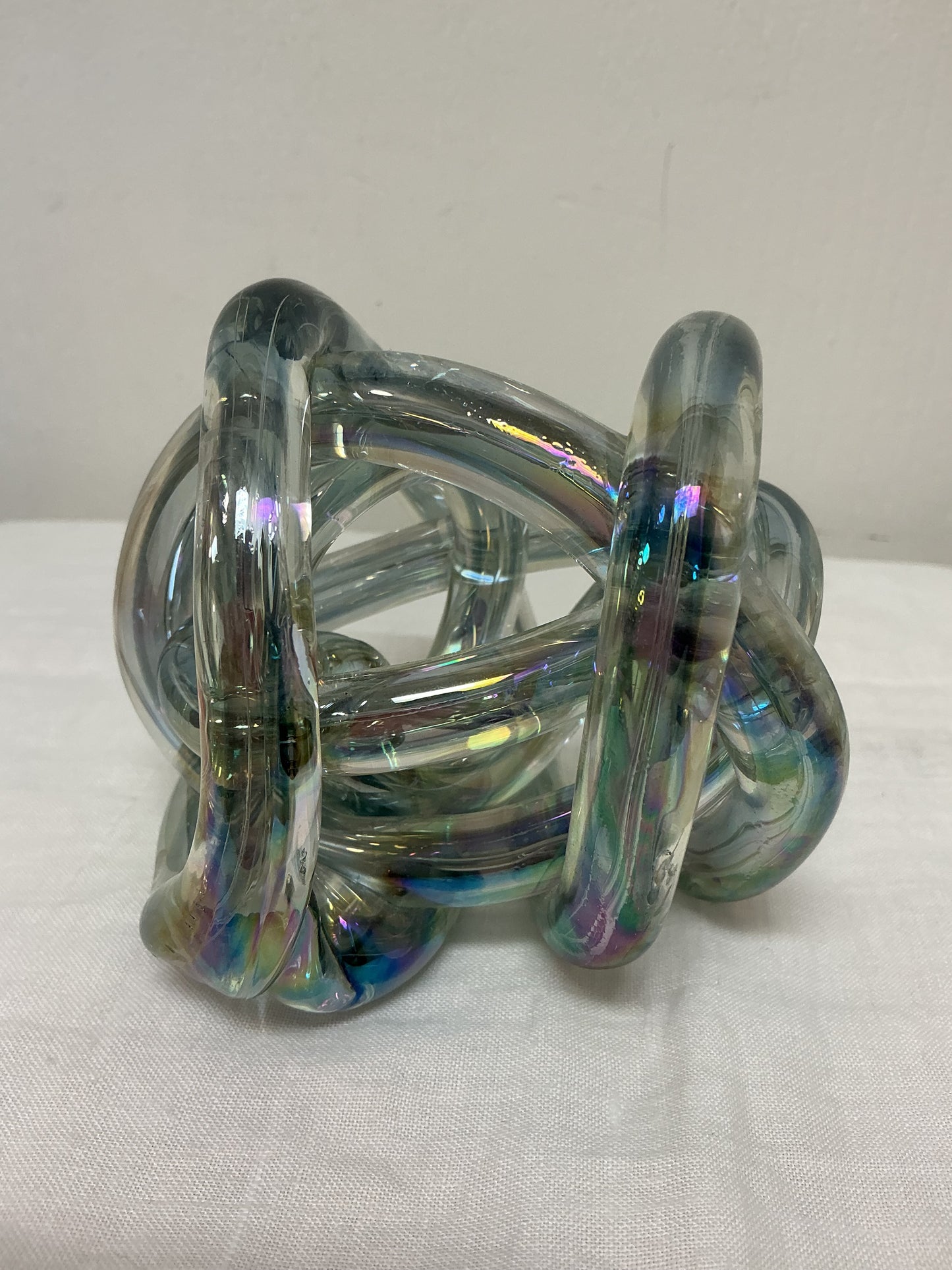 Murano Glass Iridescent Rope Knot