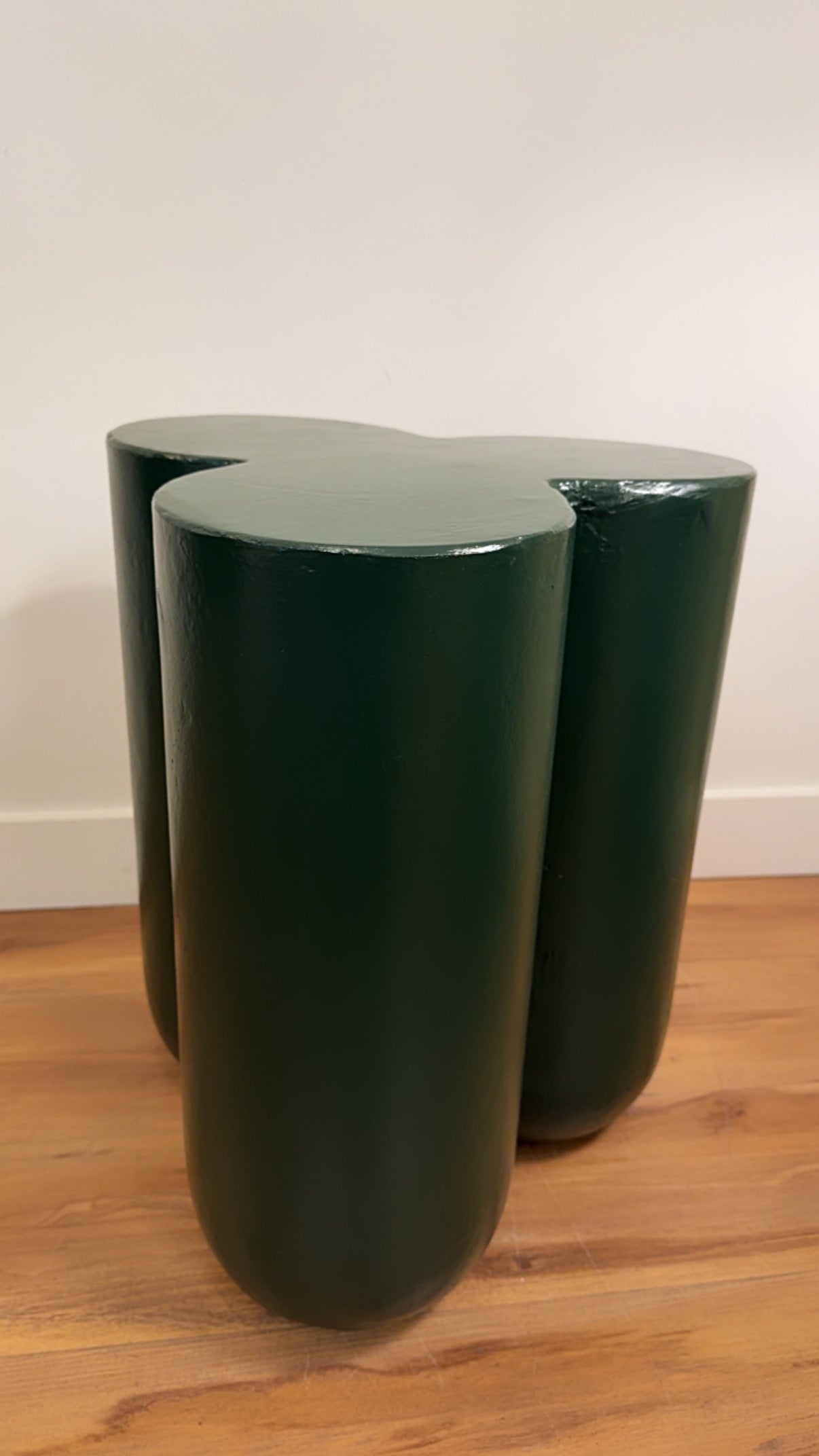 Organic Treble Leaf Concrete Side Table