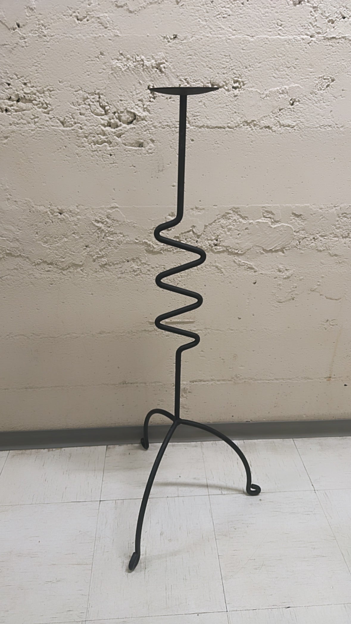 Squiggly Floor Candle Holders