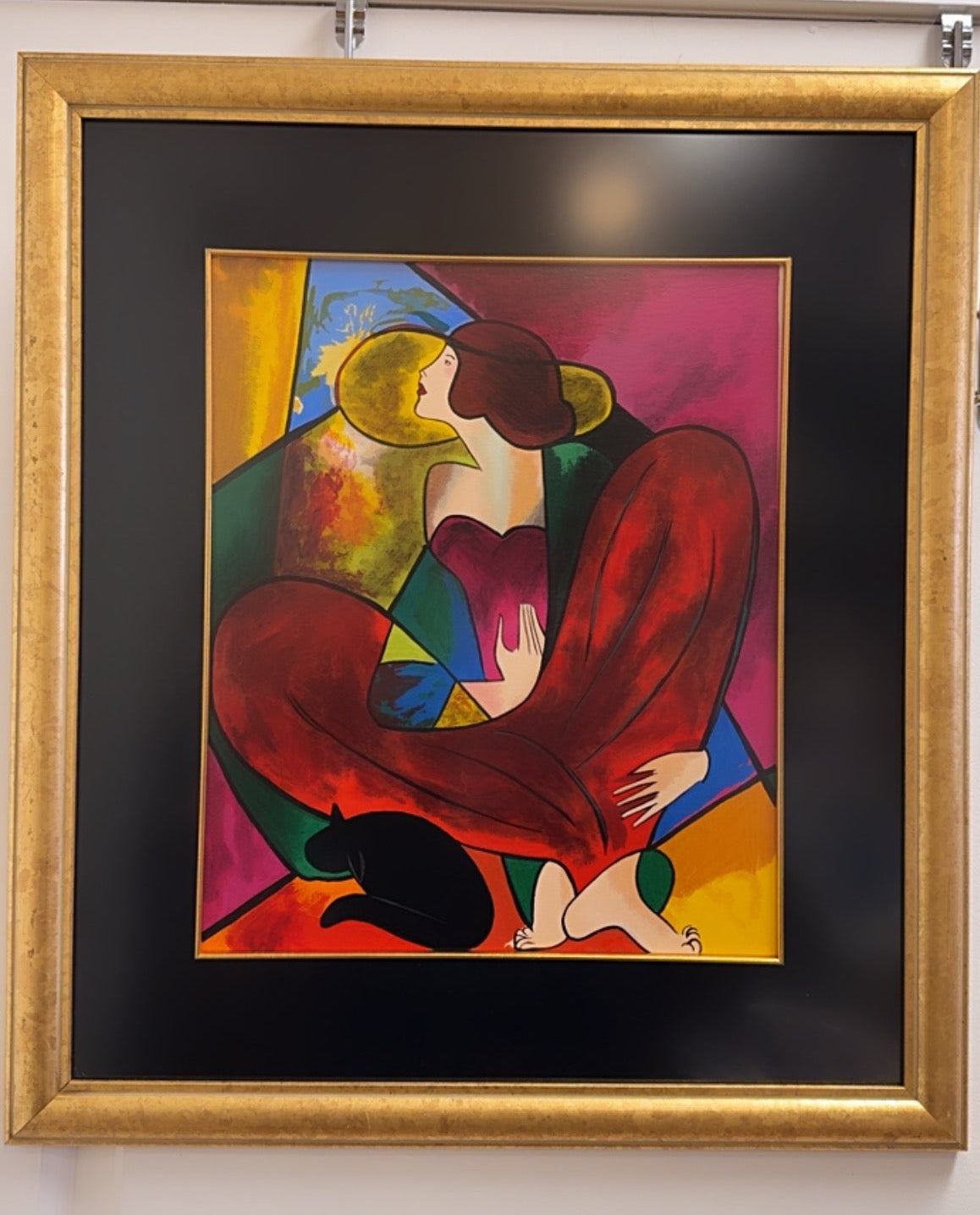 Woman with Cat™ by Linda LeKinf (1995)
Framed and Signed