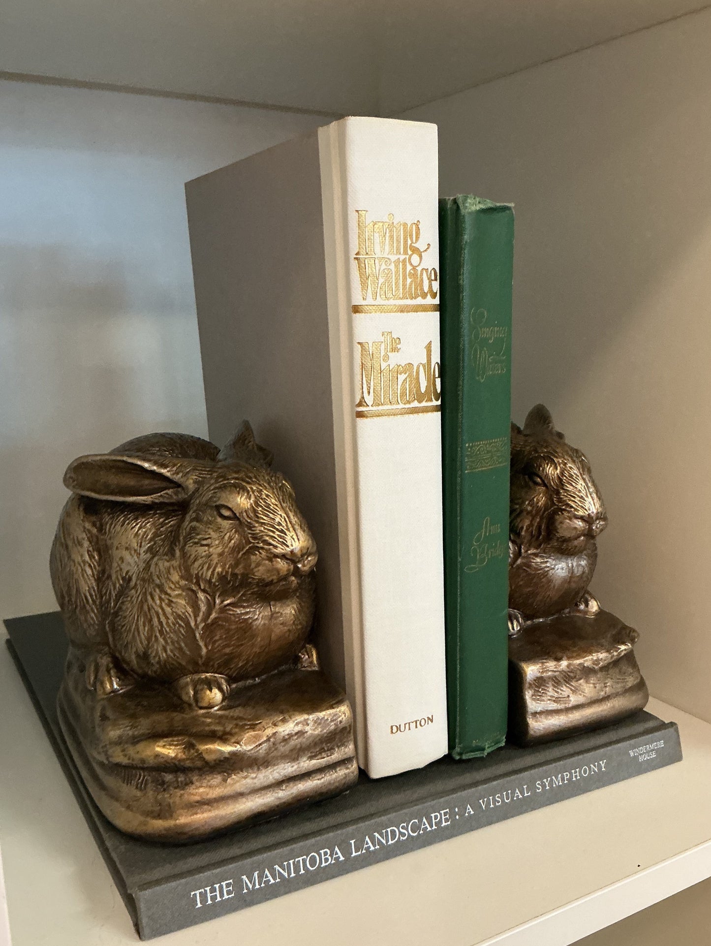 Vintage Rabbit Book Ends