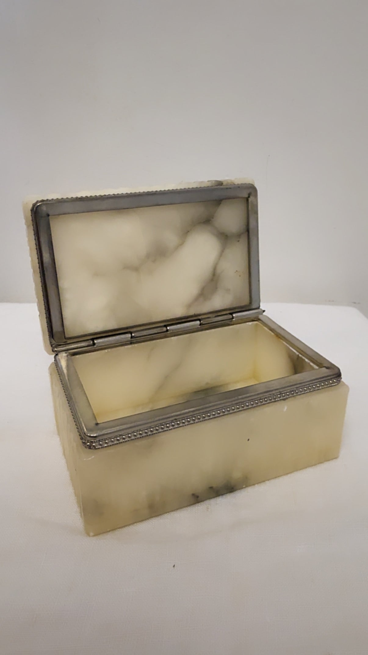 Italian Alabaster Marble Trinket Box