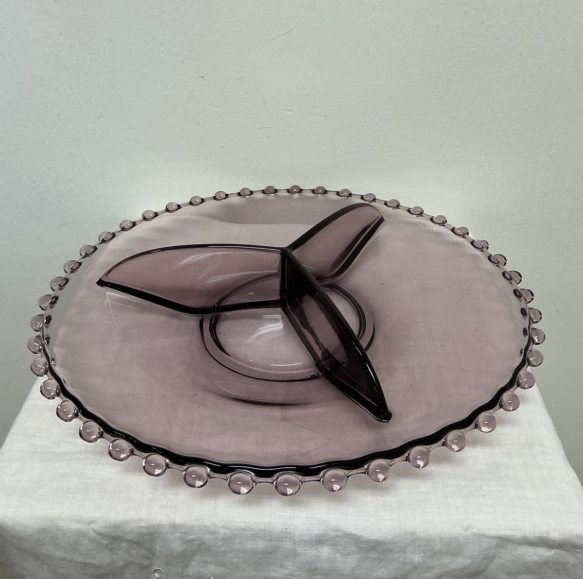 Vintage Amethyst Trio Serving Plate