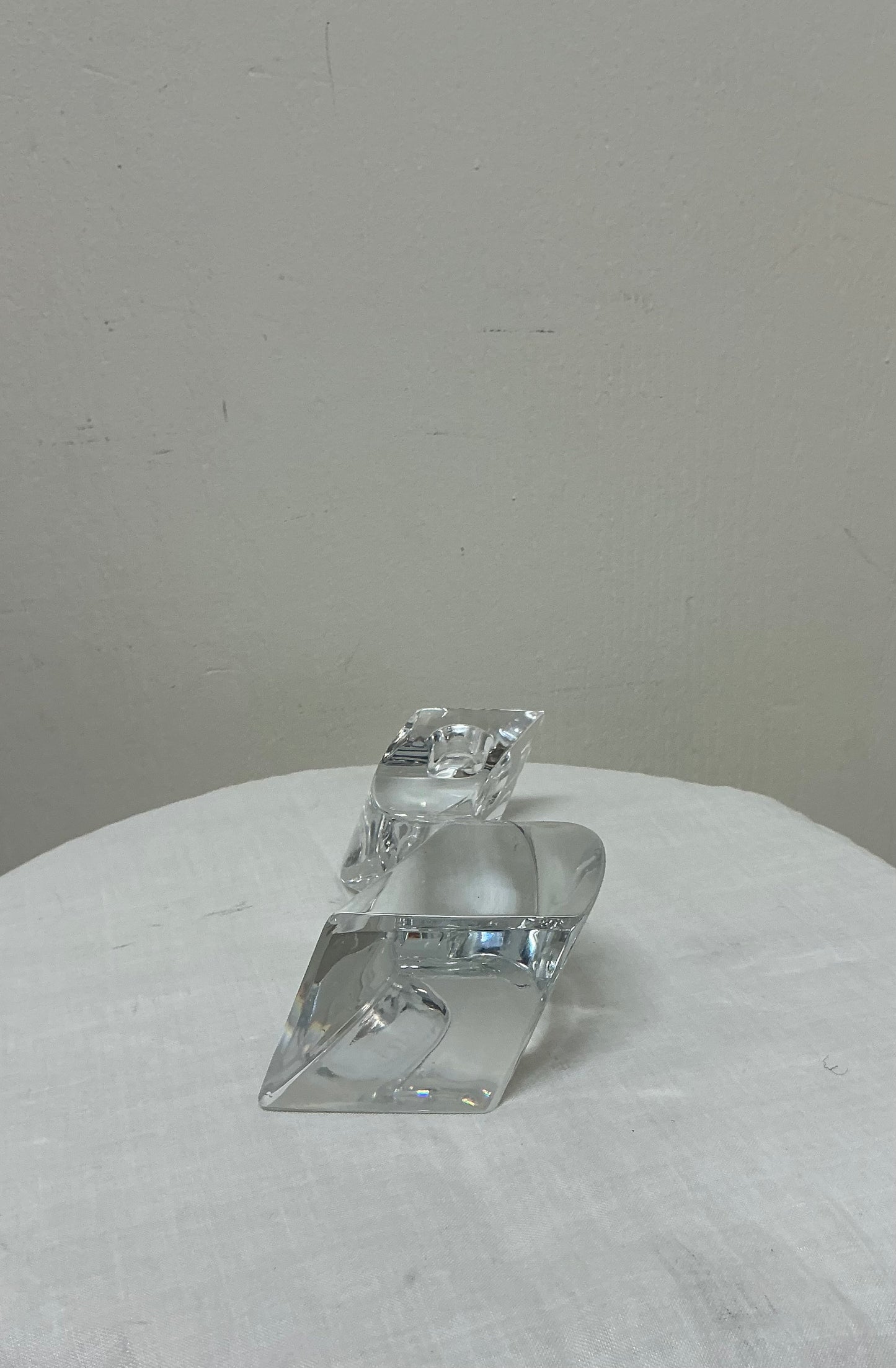 Vintage Mikasa Serpentine Crystal Candleholder