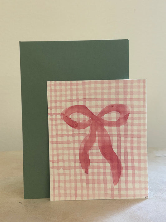 Christmas Card With Bow