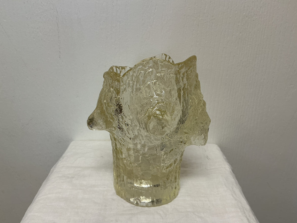 Vintage Finnish Ice-Glass Vase