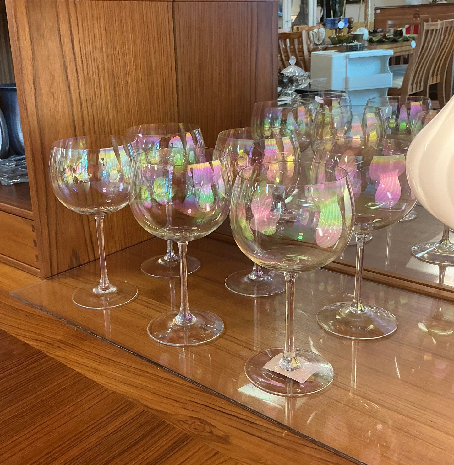 70s Clear Bubble Iridescent Glassware