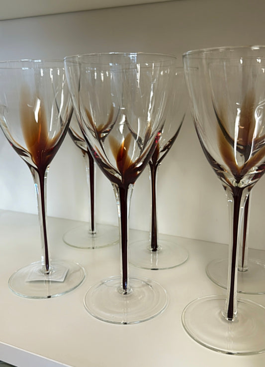 Blown Glass Wine Glasses