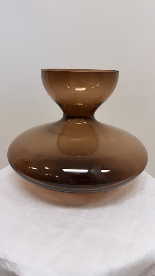 Torre & Tagus Smoke Glass Vase