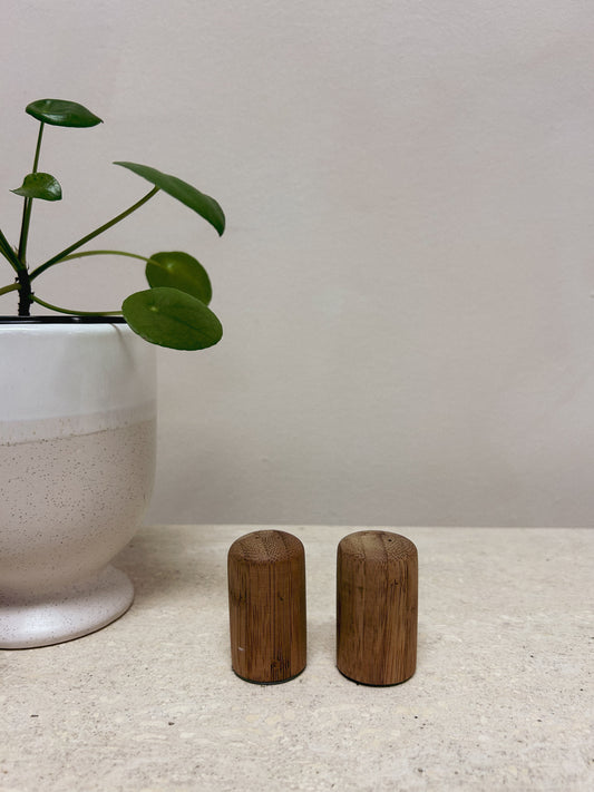 Small Wooden Salt & Pepper Shakers