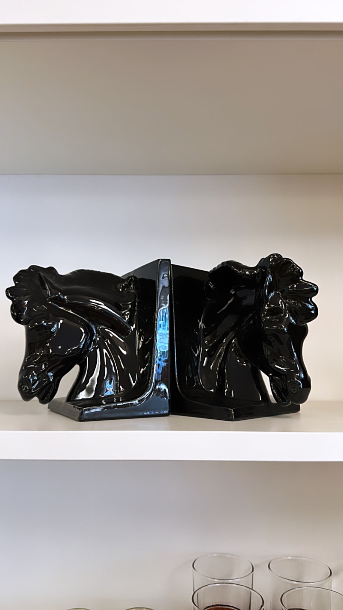 Ceramic Horse Head Bookends