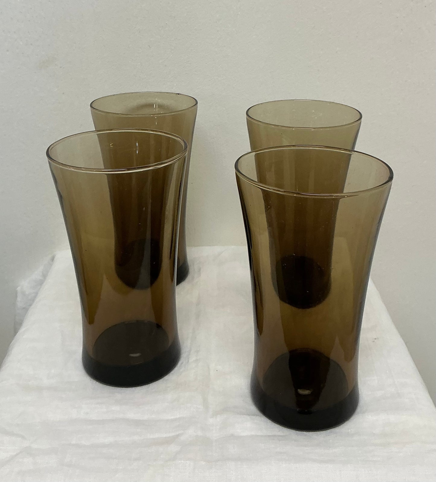 Brown Smoke Glass Tall Tumblers – Set of 3 (+1 Bonus)